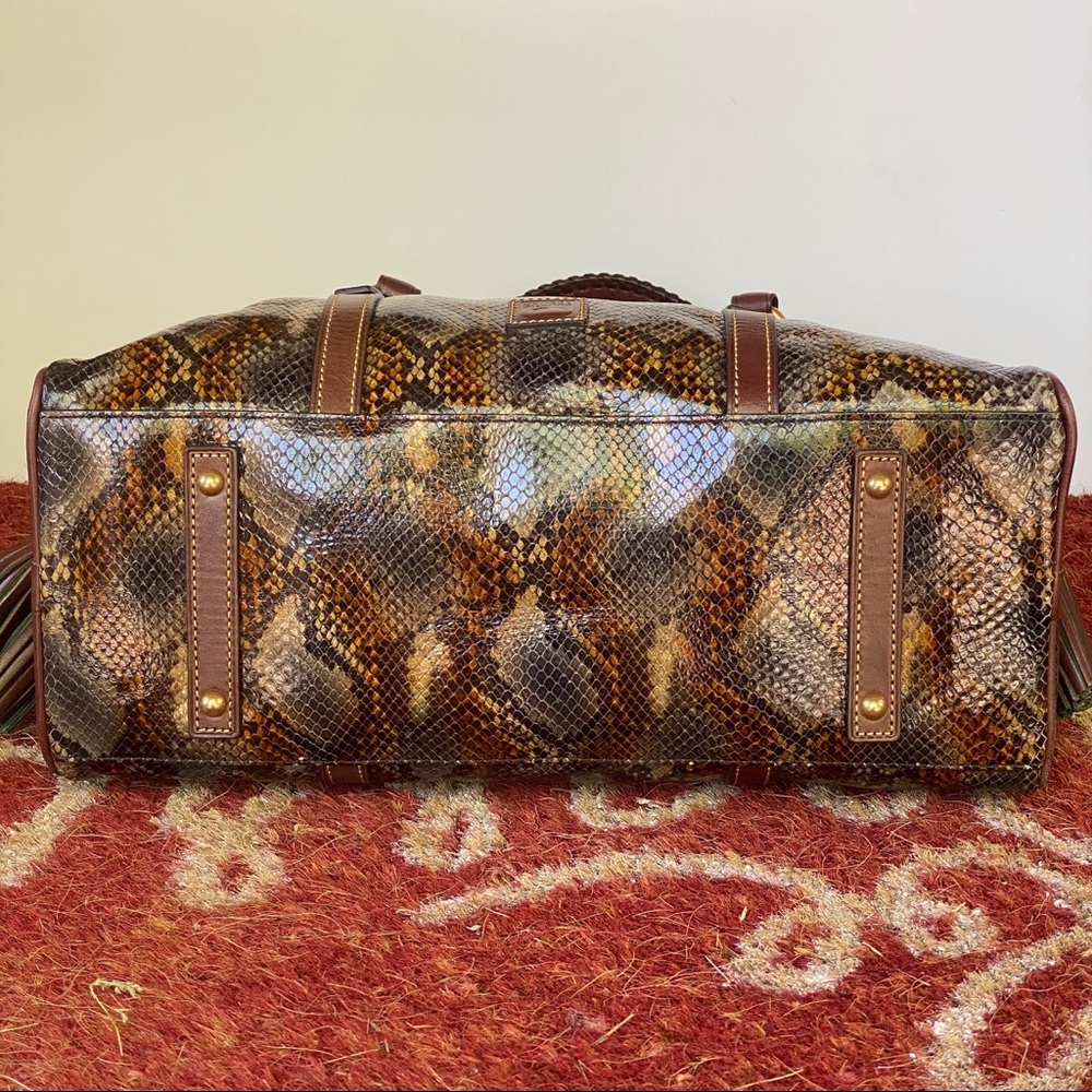 Dooney & Bourke Python Domed Buckle Satchel - image 5